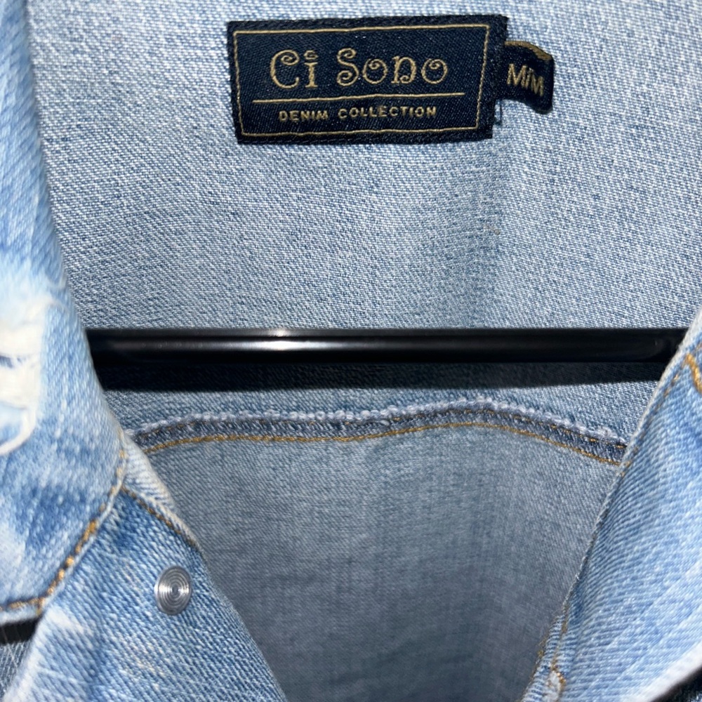 Distressed Light Blue Denim Jacket - Picture 3 of 3